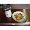 Image 1 : Enamel tray + pitcher