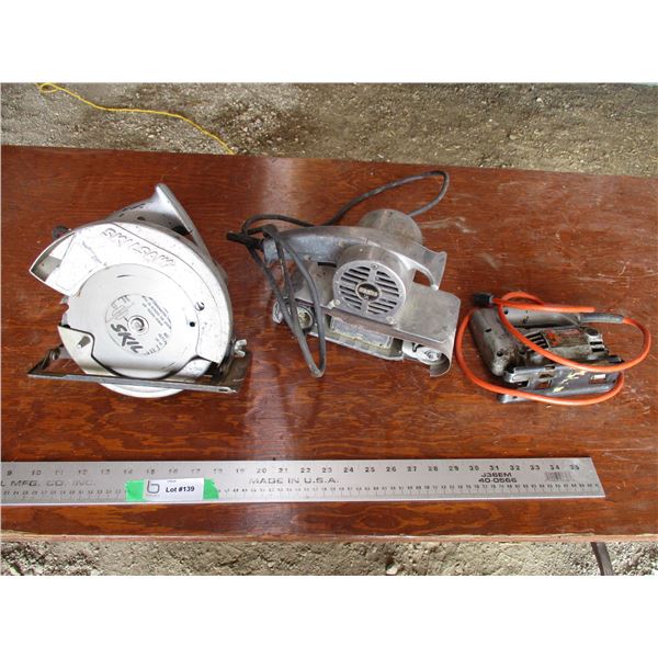 Craftsman belt sander + skilsaw + black & decker jigsaw