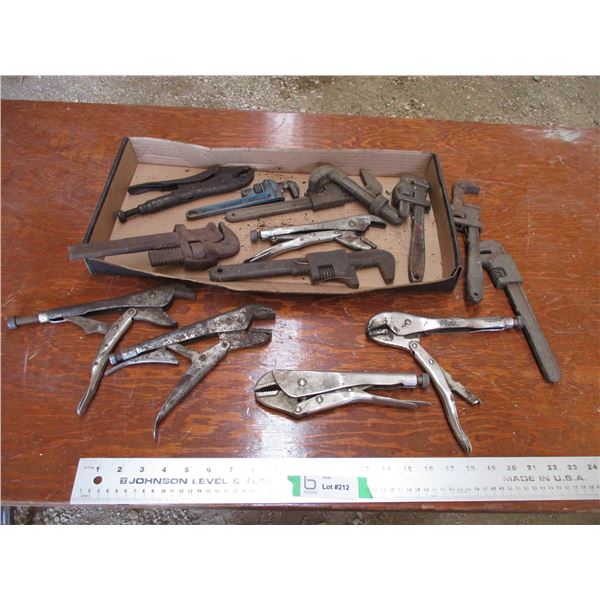 Pipe wrenches, vise grips