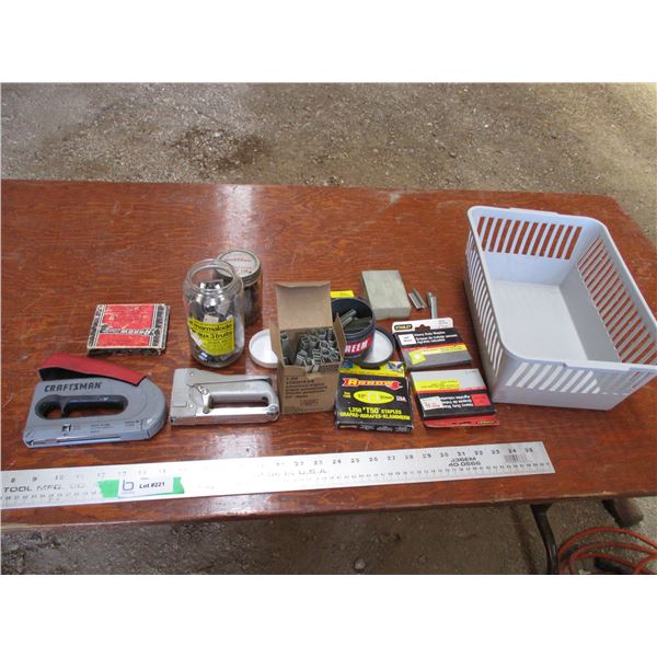 Craftsman stapler with staples, misc