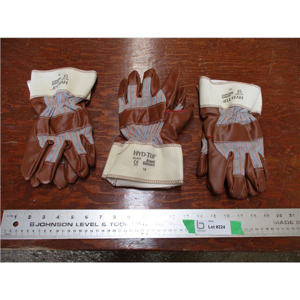 (3) pairs of Hyd-Tuf gloves