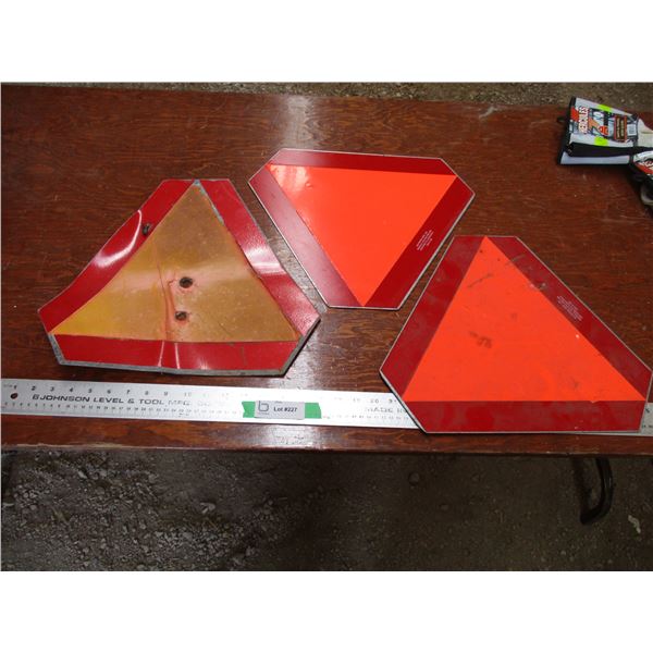 (3) slow moving signs