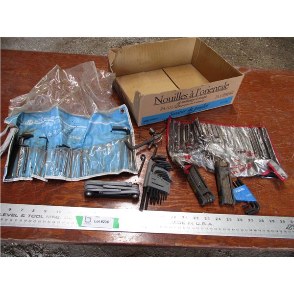 Allen wrenches, hex keys