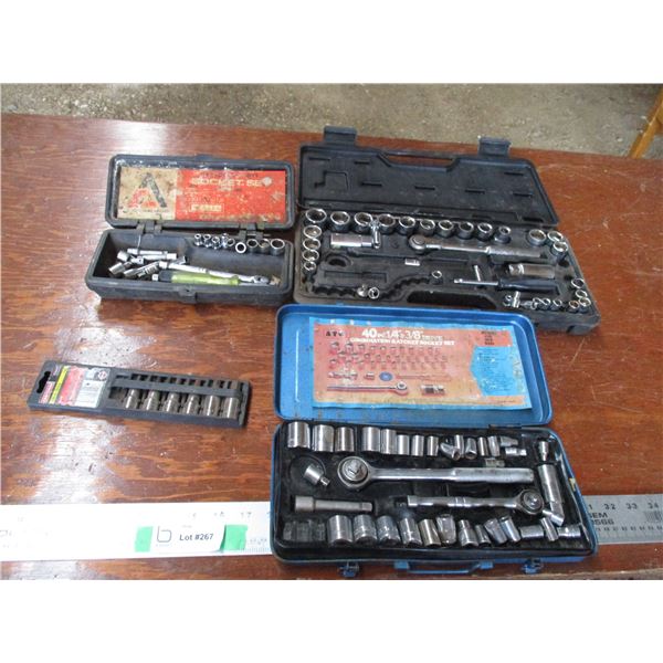 Allis Chalmers socket set + (2) other socket sets