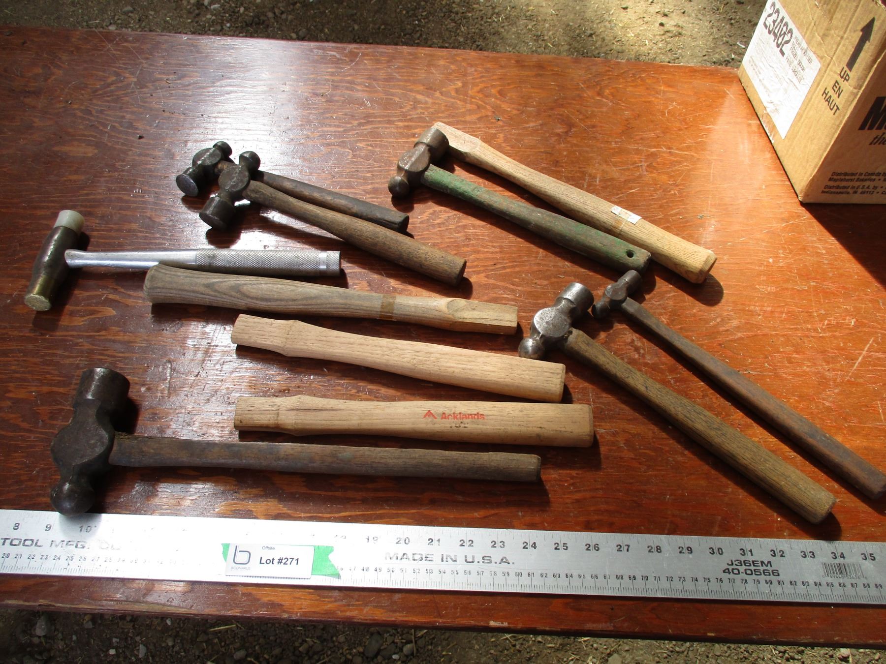 ballpoint hammers + handles Bodnarus Auctioneering