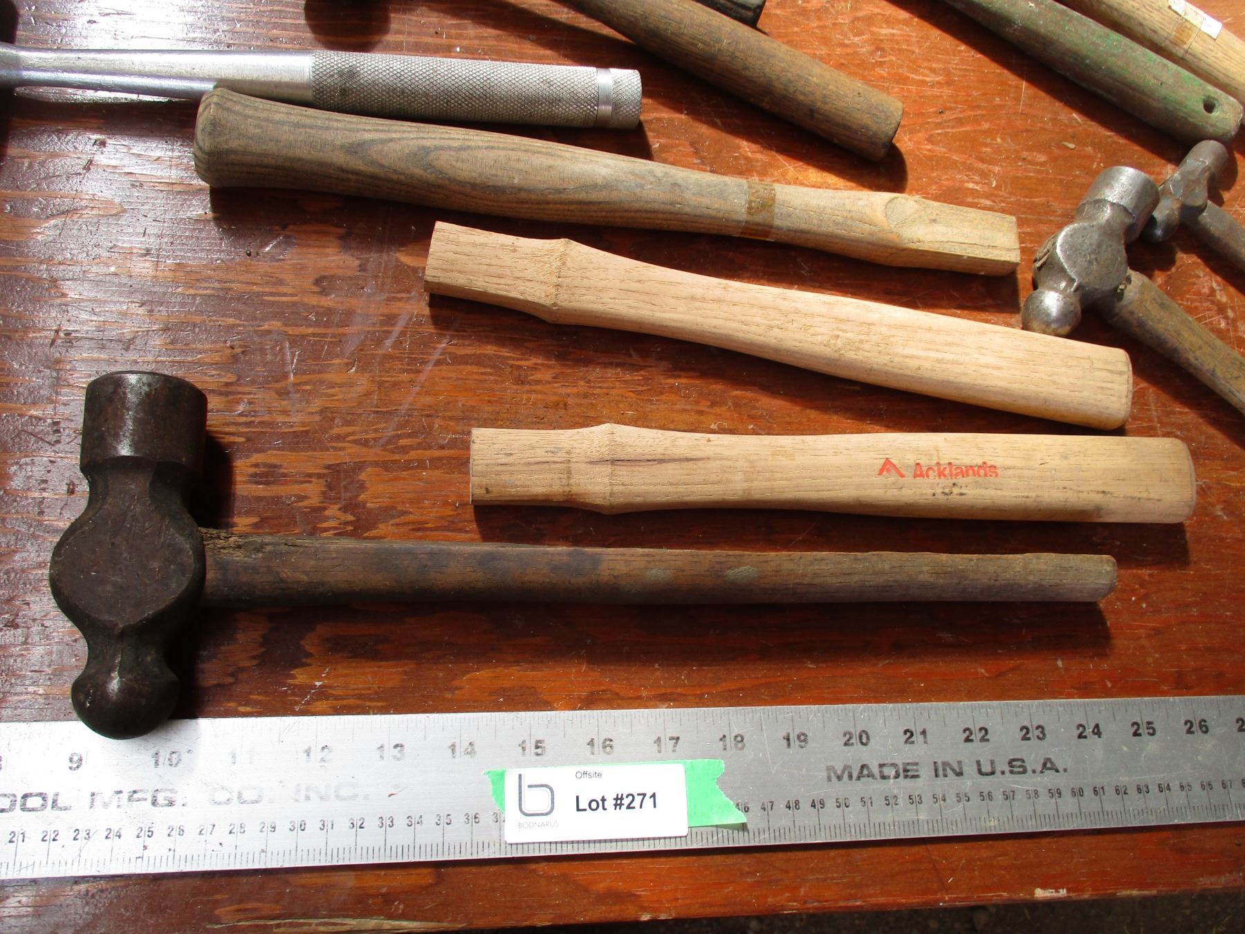 ballpoint hammers + handles Bodnarus Auctioneering