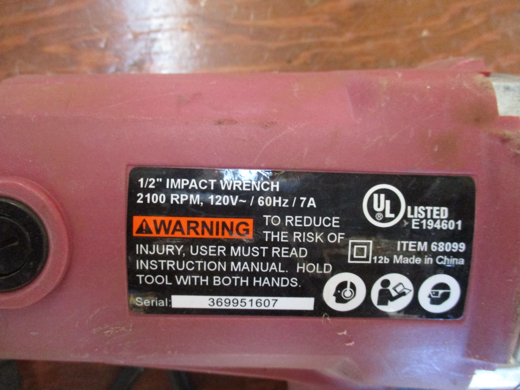 Chicago Electric impact gun Bodnarus Auctioneering