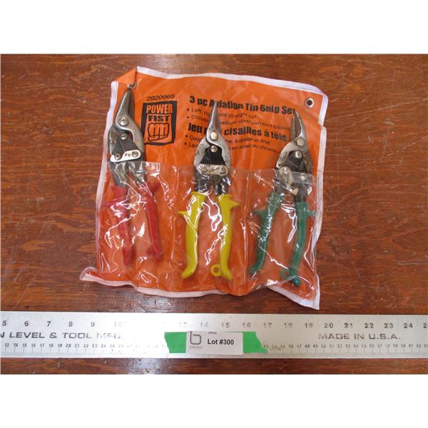 3-piece aviation tin snip set (powerfist)