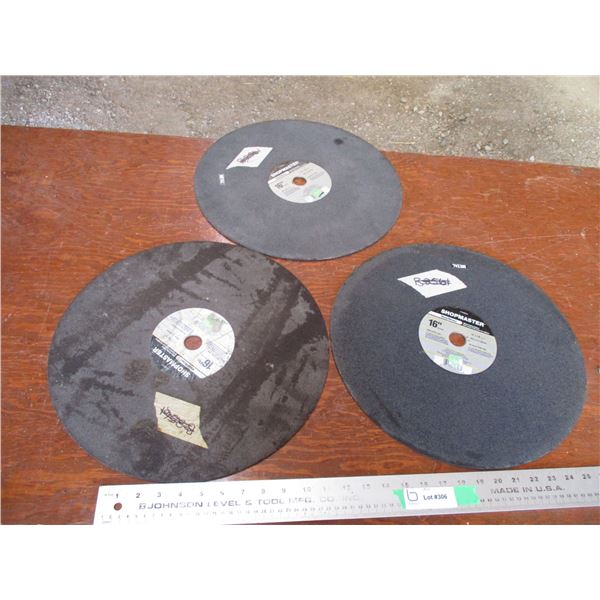 (3) Cut Off discs - 16"