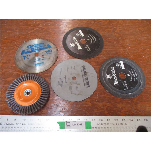 wire brush, saw blades, cut off discs