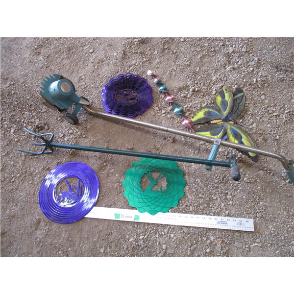 Garden claw, trimmer, wind spinners
