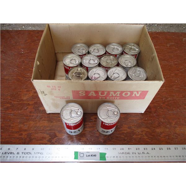 17X THE BID PRICE - 2 cycle motor oil tins