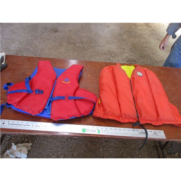 (2) adult life jackets