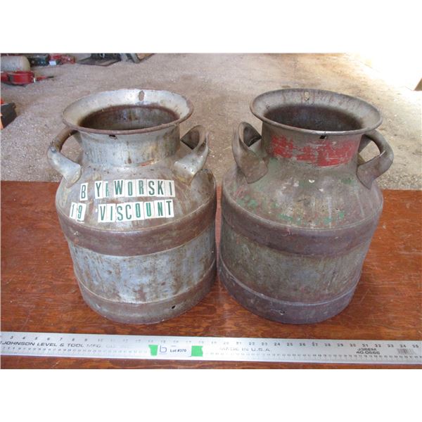 (2) 5 gal cream can - no lids