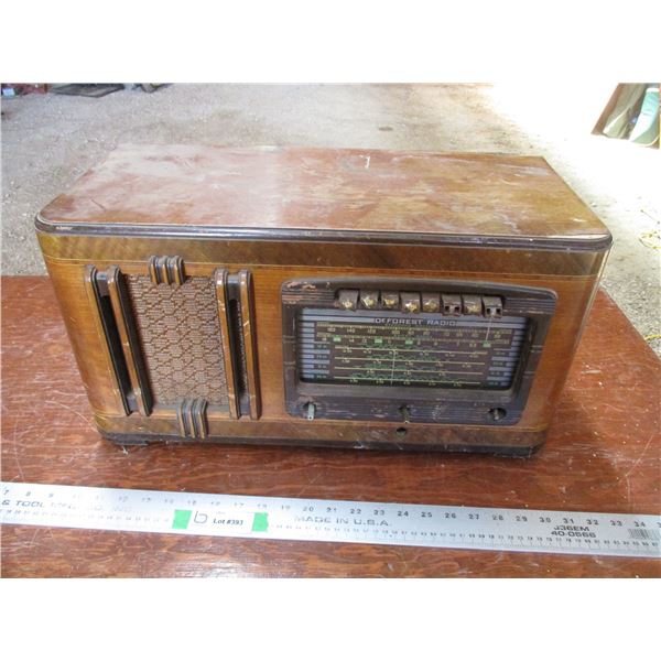 Deforest radio wooden box shortwave