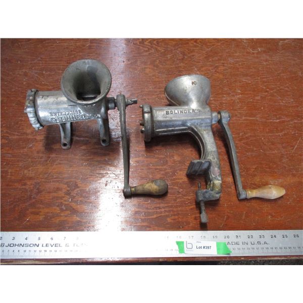 (2) meat grinders