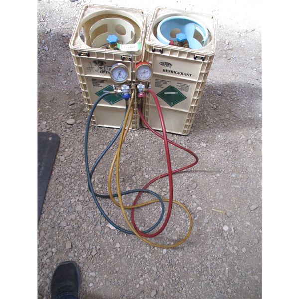 Test gauges for air conditioning with tanks Suva 134a