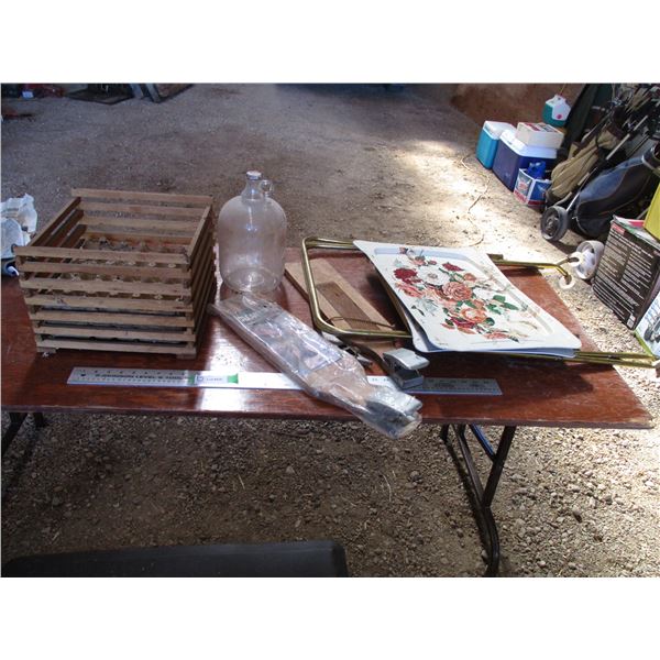 Egg crate filleting board, tv trays