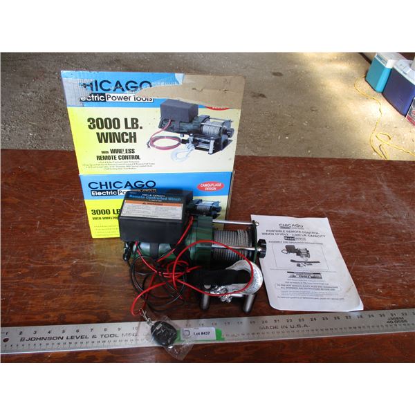 -Chicago electric winch - 3000lbs
