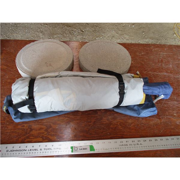 lost lake tent with stepping stones