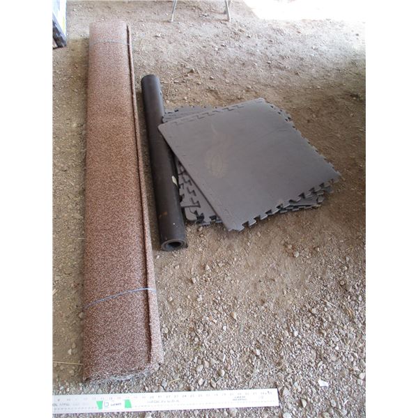 foam pads, rubber and carpet