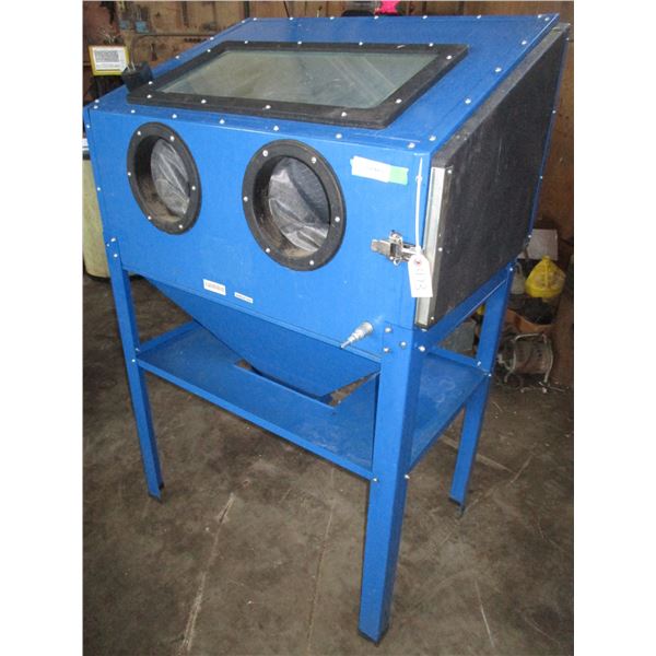 Blue sand blaster floor model