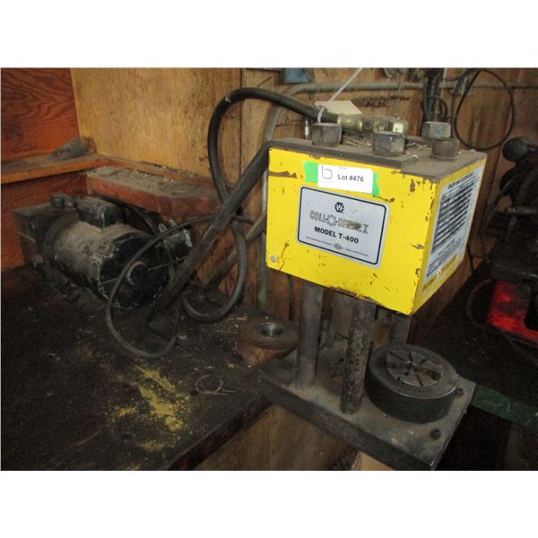 model T-400 coll crimp hose Hyd with motor, dies with container