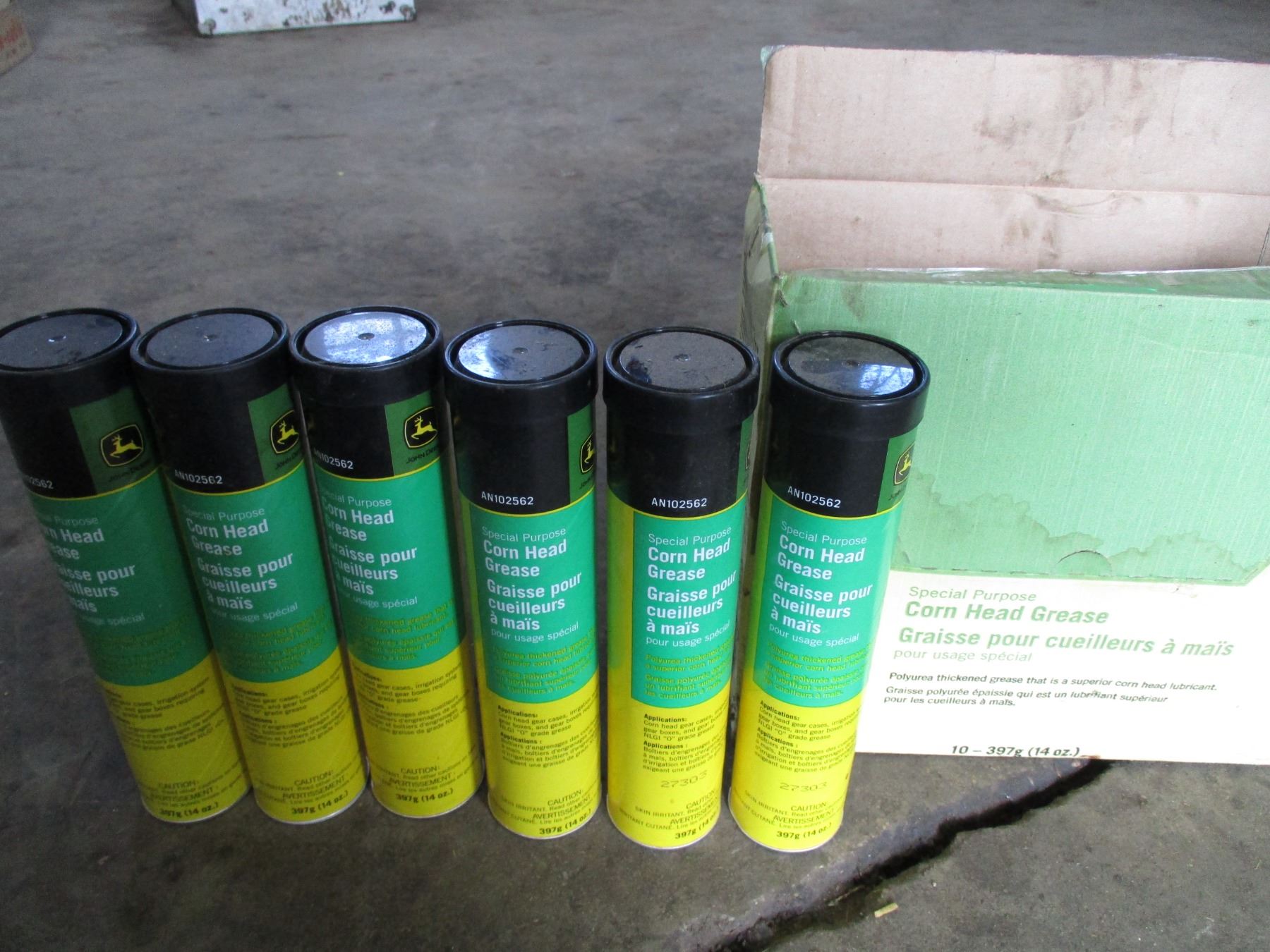 (6) John Deere corn head grease tubes