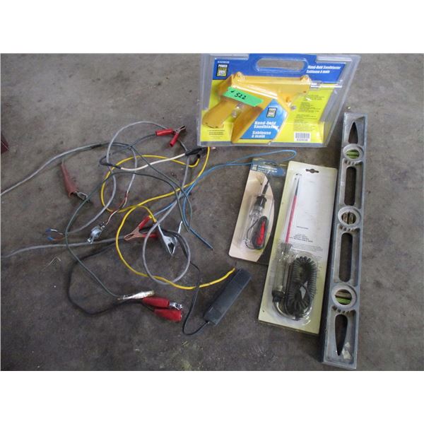 Hand held sandblaster + level + testers + cables