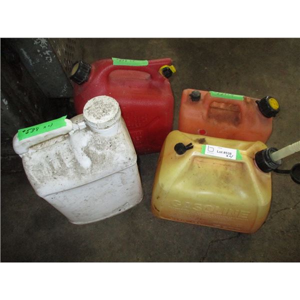 Lot of gas cans (1) jug foam marker