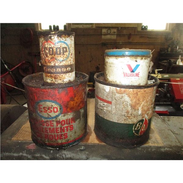 (4) lot of vintage tins