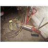 Image 2 : lot of brooms, tow rope, misc