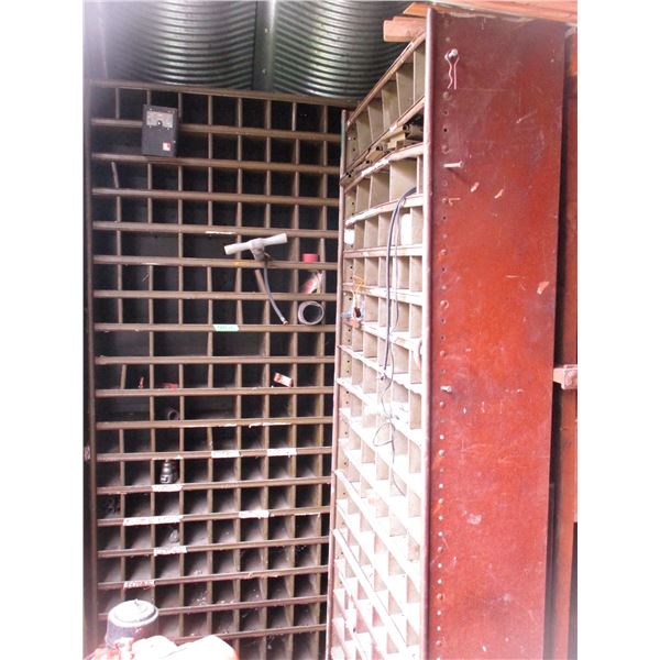 3X THE BID PRICE - Metal wall bins + contents