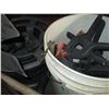 Image 3 : (2) pails of clamps + fan, motor, hose