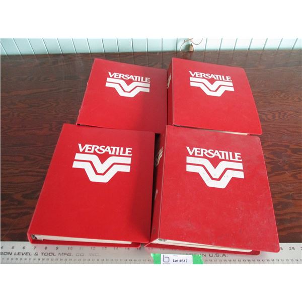 (4) Allis chalmers Combine parts catalogs with tote