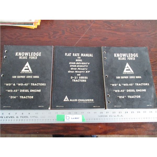 (3) Allis chalmers booklets