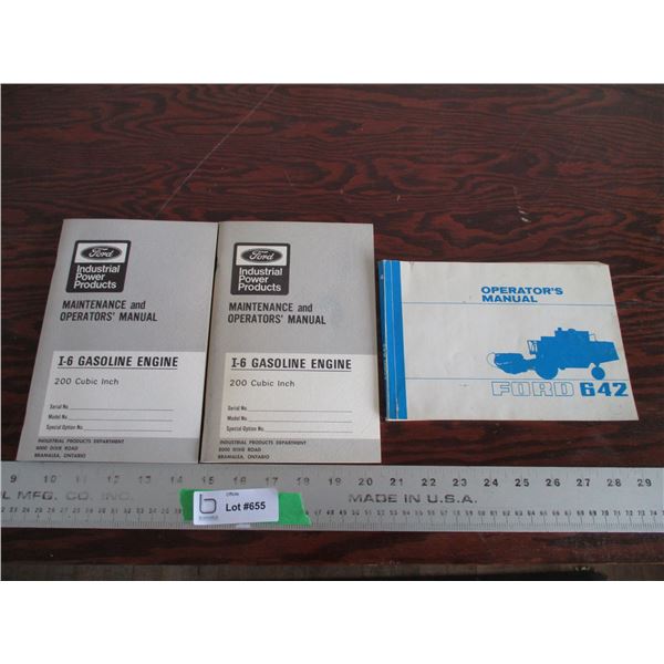 (3) Ford operators manuals