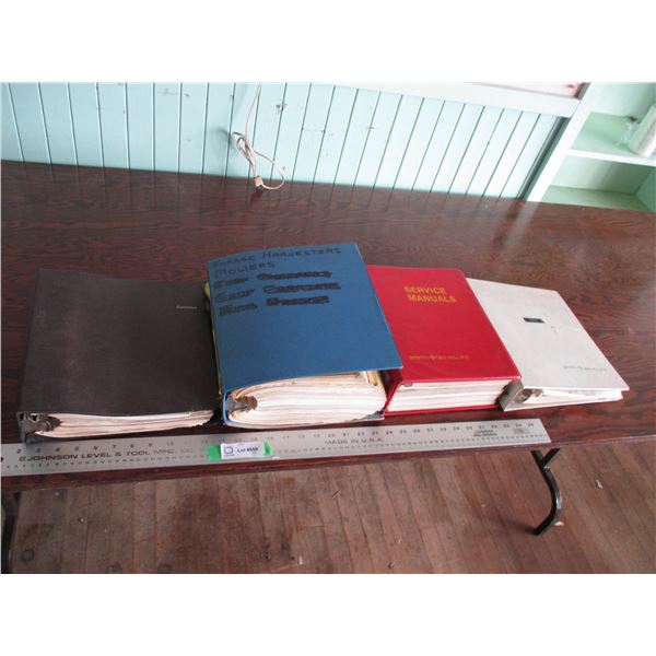(4) binders of New Holland catalogs