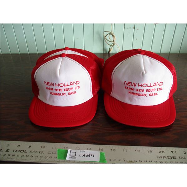 (lot) New holland hats (new old stock)
