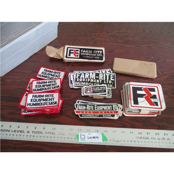 Farm Rite Equipment stickers + patches (NOS)