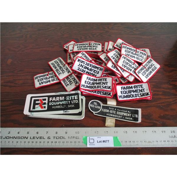 Farm Rite Equipment stickers + patches (NOS)