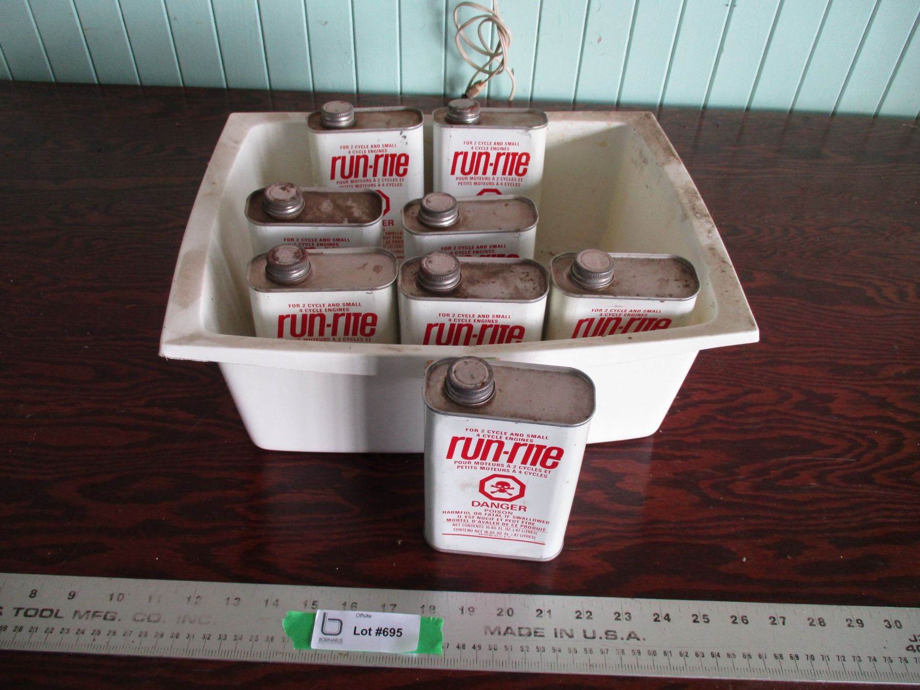 Run Rite Material (8) cans of run-rite 4-cycle