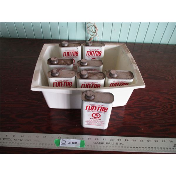 (8) cans of run-rite 4-cycle