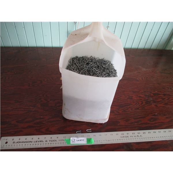 bucket of small staples