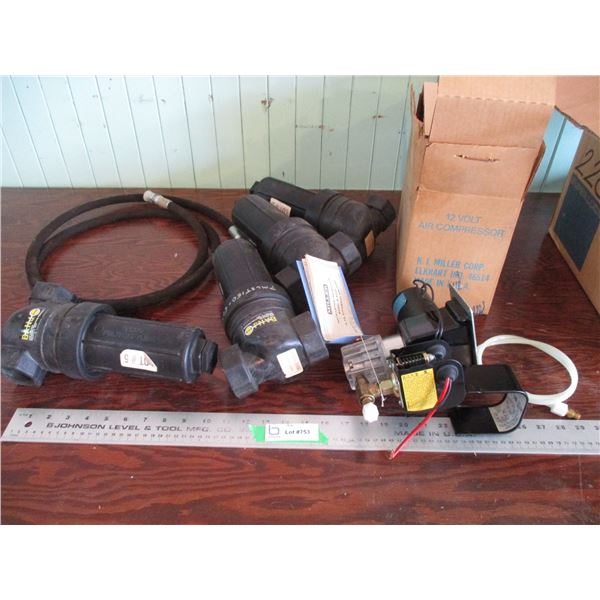 banjo line strainers, misc