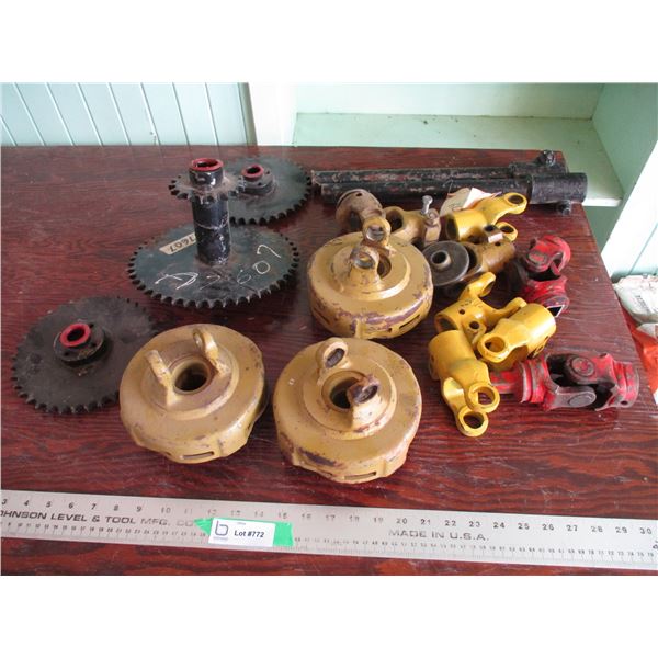 Yokes, sprockets, universal joints