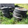 Image 4 : lot of tires some with rims various sizes