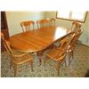 Image 1 : (7) chairs + dining room table (2 leafs) - 8ft long