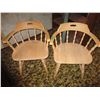 Image 1 : 2X THE BID PRICE - wooden arm chairs