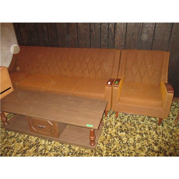 couch + chair with coffee table